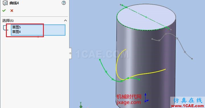 solidworks如何使用投影曲線?solidworks simulation培訓教程圖片15
