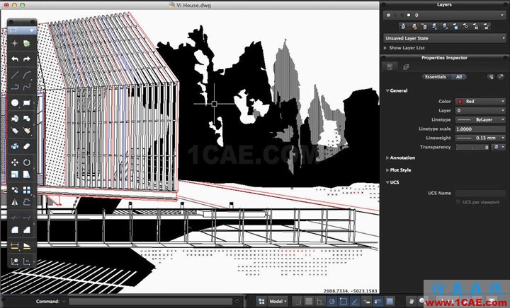 效果圖的藝術：用SketchUp, AutoCAD 和 Photoshop創造絕佳的水彩效果AutoCAD分析案例圖片7