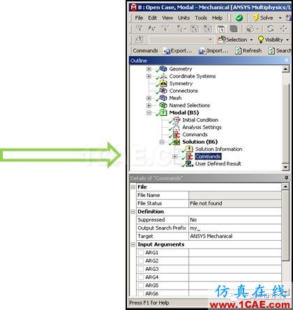 技術(shù)分享 | 【完結(jié)篇】 APDL在ANSYS WORKBENCH MECHANICAL中的應用—“Solution”中插入命令ansys分析案例圖片1