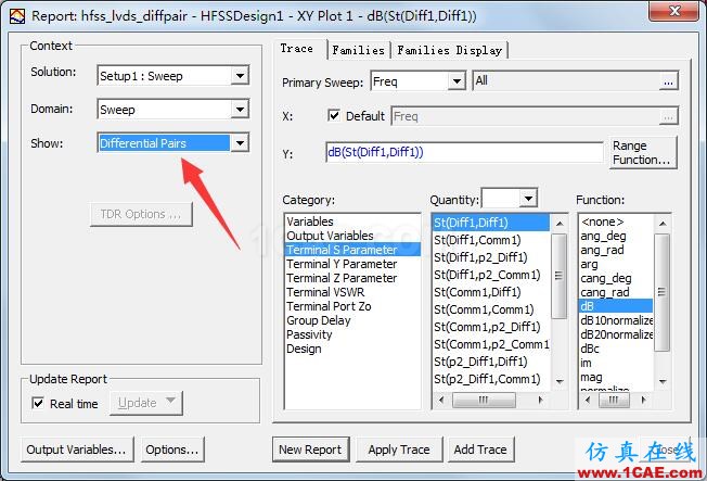 HFSS端口如何設(shè)置差分對（Differential Pairs）？HFSS培訓課程圖片4