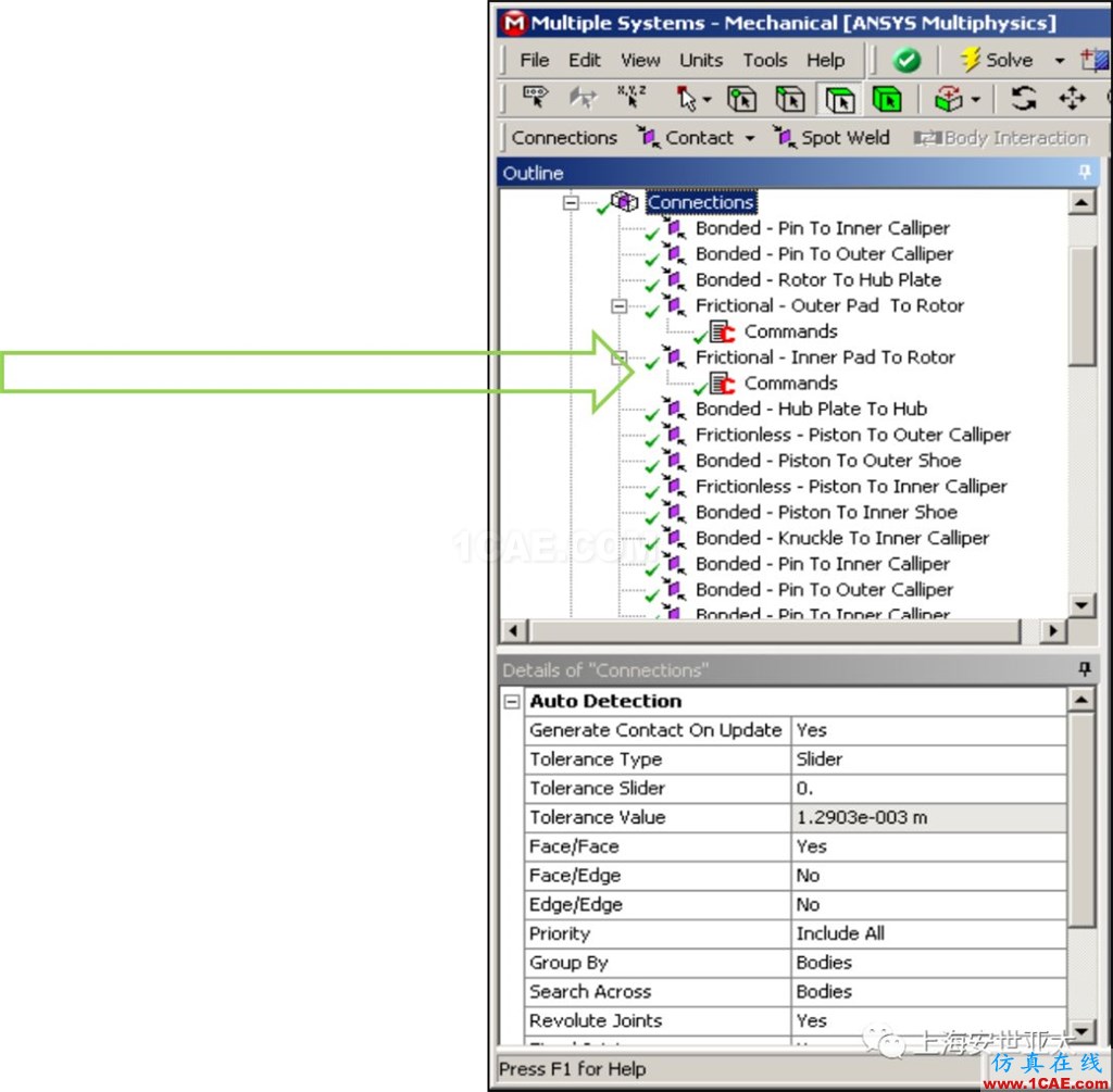 技術分享 | APDL在ANSYS WORKBENCH MECHANICAL中的應用概述 —“Connection”中插入命令ansys結果圖片1